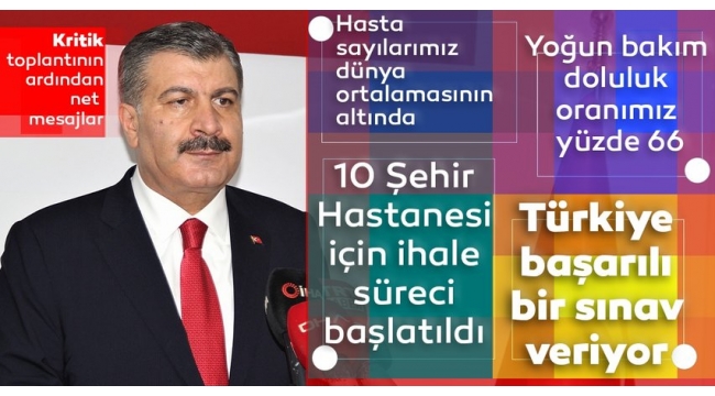 Sağlık Bakanı Fahrettin Koca'dan İzmir'de önemli açıklamalar..