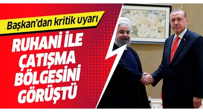 Son dakika: Başkan Erdoğan İran Cumhurbaşkanı Hasan Ruhani ile görüştü.