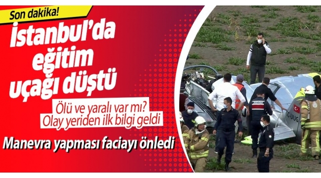 Son dakika… İstanbul Büyükçekmece'de eğitim uçağı düştü! Otoyola çakılacaktı.