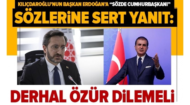 AK Parti Sözcüsü Ömer Çelik: "Kılıçdaroğlu, demokrasi düşmanı olduğunu itiraf etti"