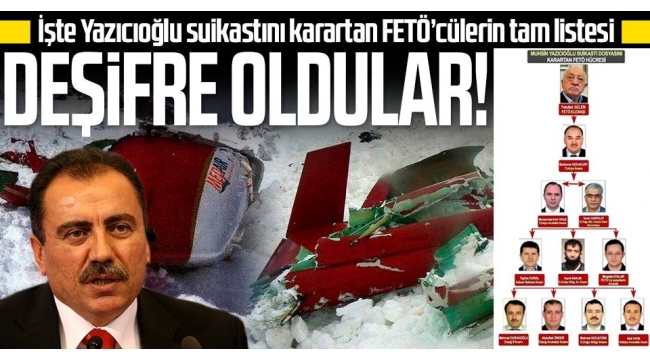 İşte Muhsin Yazıcıoğlu suikastını karartan FETÖ ekibi..