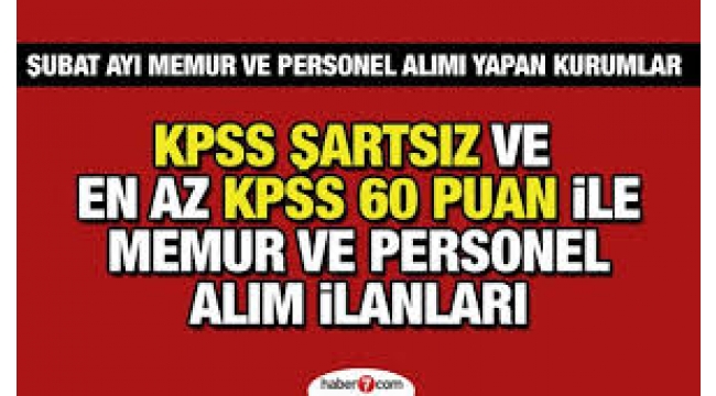 Kamu memur alımı 2021! KPSS'den 55 ve 60 puanla binlerce memur alınacak!