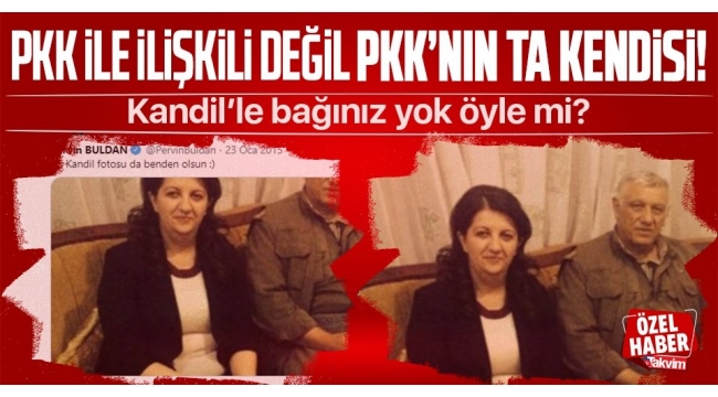 "PKK ile ilişkimiz yok" diyen HDP'li Pervin Buldan Kandil'de Cemil Bayık ile çektirdiği fotoğrafı sosyal medyasından paylaşmış 