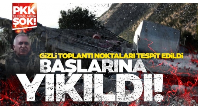 Son dakika haberi: PKK elebaşlarına şok! Gizli toplantı merkezi başlarına yıkıldı 