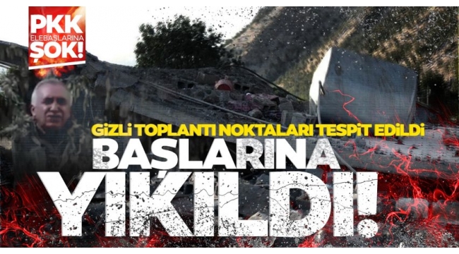 Son dakika haberi: PKK elebaşlarına şok! Gizli toplantı merkezi başlarına yıkıldı