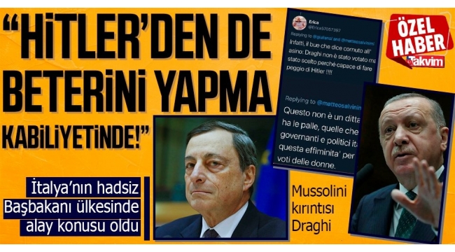 Türkiye, Başkan Erdoğan'ın yanında! Mussolini kırıntısı Draghi'ye tokat gibi cevap: #Erdoğanı Durduramazsınız 