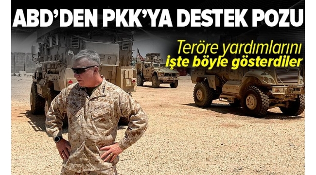 ABD'den PKK'ya destek pozu! Teröre yardımları böyle görüntülendi