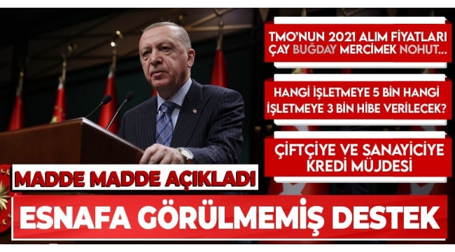 SON DAKİKA | Başkan Recep Tayyip Erdoğan, Kabine Toplantısı kararlarını açıkladı! İşte esnafa hibe desteği müjdesinin detayları 