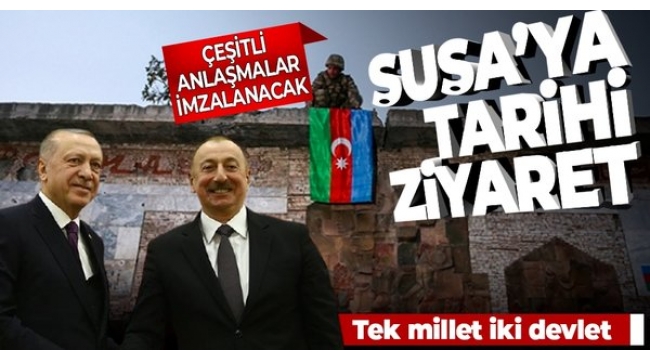 Başkan Recep Tayyip Erdoğan'dan Azerbaycan'a tarihi ziyaret! Karabağ'da çeşitli anlaşmalar imzalanacak 