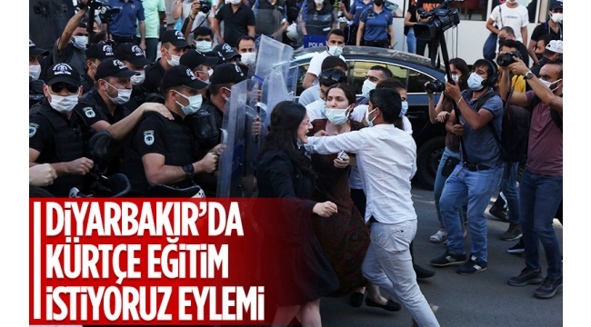 Diyarbakır'da Kürtçe eğitim isteyenlerle polis arasında arbede
