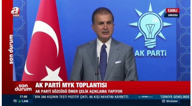 Son dakika! AK Parti Sözcüsü Ömer Çelik'ten MYK Toplantısı sonrası önemli açıklamalar 