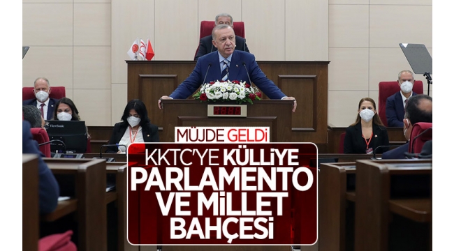 Son dakika: Başkan Erdoğan KKTC Meclisi'nde müjdeyi açıkladı! 