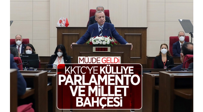 Son dakika: Başkan Erdoğan KKTC Meclisi'nde müjdeyi açıkladı!