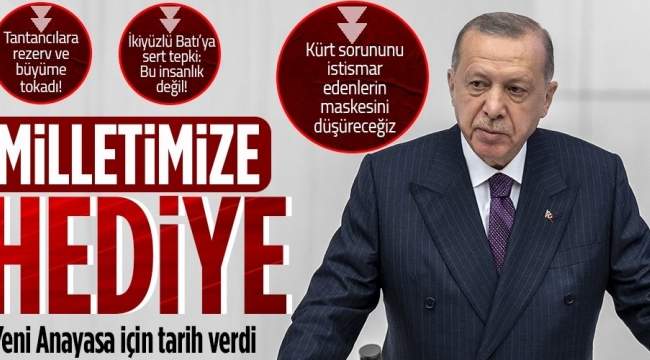 Son dakika... Cumhurbaşkanı Erdoğan'dan TBMM açılışında 'Kürt sorunu' açıklaması 