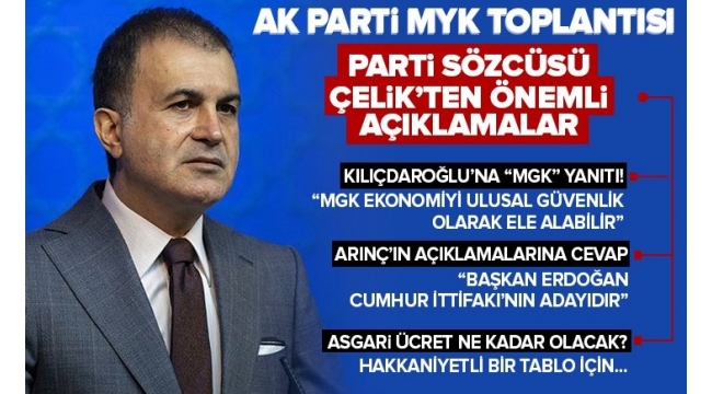 Son dakika: AK Parti Sözcüsü Ömer Çelik'ten flaş asgari ücret açıklaması 