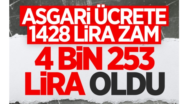 2022 yılı için asgari ücreti net 4 bin 253 lira brüt 5 bin 4 lira oldu! 