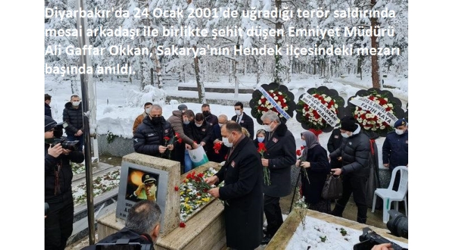Şehit Emniyet Müdürü Gaffar Okkan mezarı başında anıldı 