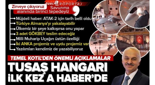 TUSAŞ Genel Müdürü Prof. Dr. Temel Kotil'den A Haber'de müjdeli haberler