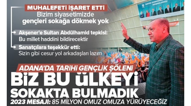 Başkan Erdoğan Adana'da! 81 ilden gelen on binlerce gençle buluştu | Gençlerimizin peşkeş çekilmesine izin vermeyiz 
