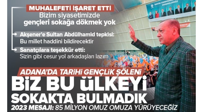 Başkan Erdoğan Adana'da! 81 ilden gelen on binlerce gençle buluştu | Gençlerimizin peşkeş çekilmesine izin vermeyiz