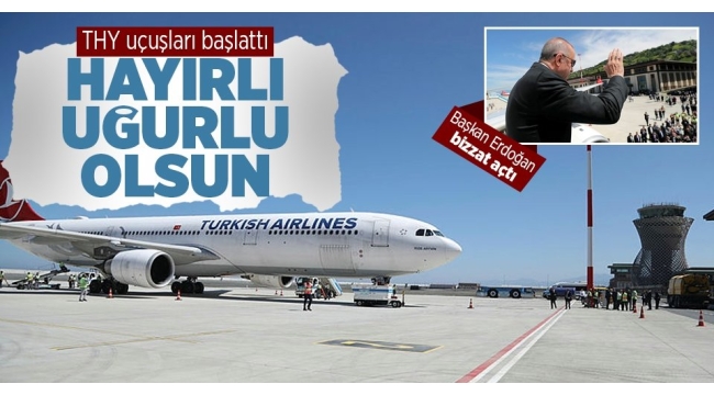 Rize Artvin Havalimanı projesi hizmete girdi! Açılışı Başkan Erdoğan ve Aliyev birlikte yaptı 