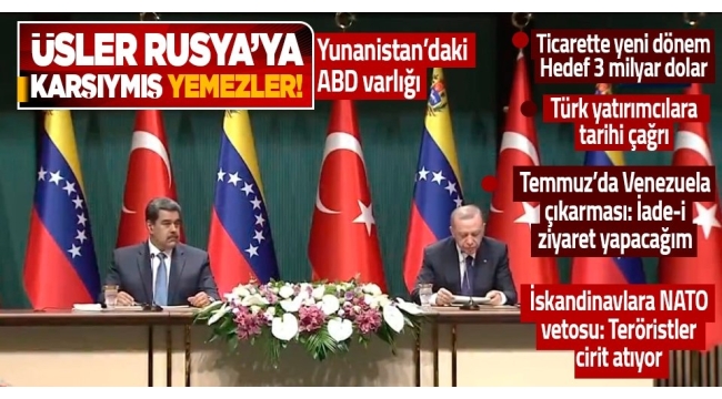 Maduro ile ortak basın toplantısı düzenleyen Erdoğan'dan net mesaj: NATO teröre çanak tutan bir örgüt değildir 