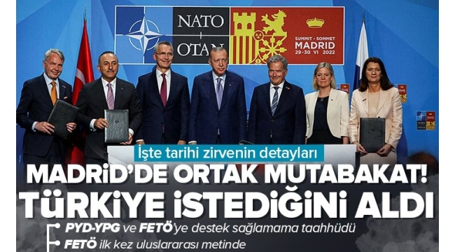 Türkiye, İsveç ve Finlandiya ortak mutabakat imzaladı! Başkan Erdoğan'ın katıldığı Madrid'deki 4'lü Zirve sona erdi. 