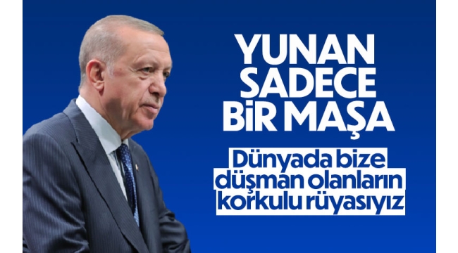 Başkan Erdoğan: Ege'de huzursuzluk çıkaranlar sadece maşa 