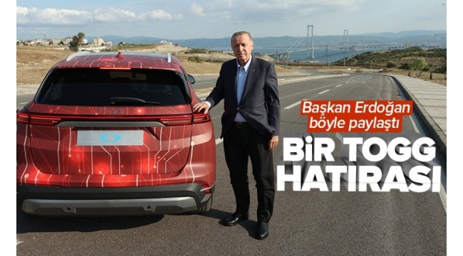 Son dakika: Başkan Erdoğan'dan yerli ve milli otomobil TOGG açıklaması! Bir TOGG hatırası 