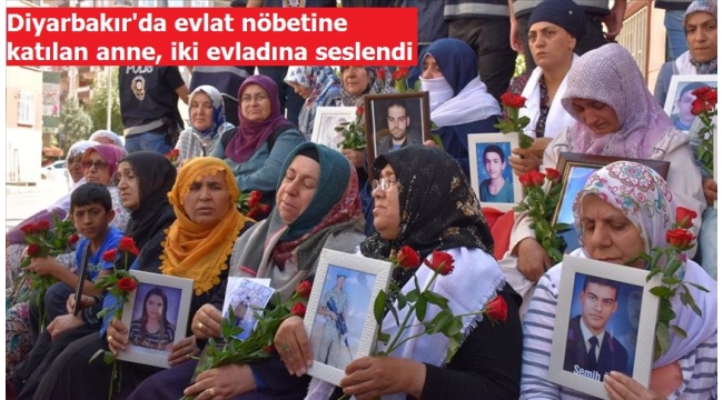 Diyarbakır'da evlat nöbetine katılan anne, iki evladına seslendi 