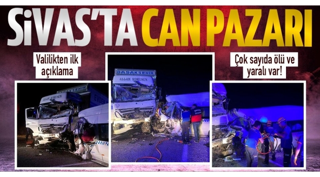 Sivas-Malatya karayolunda kaza! 8 ölü, çok sayıda yaralı var 