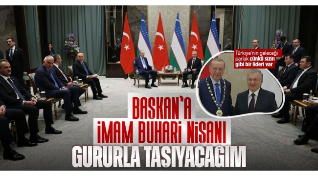 Son dakika: Başkan Erdoğan'a Yüksek Düzeyli İmam Buhari Nişanı 