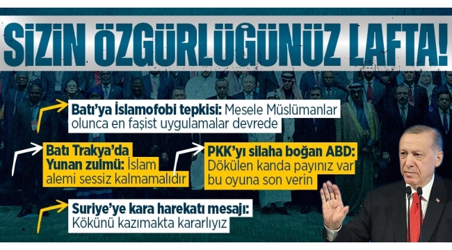 Son dakika... Cumhurbaşkanı Erdoğan'dan İslam dünyasına 'seyirci kalmayın' çağrısı 