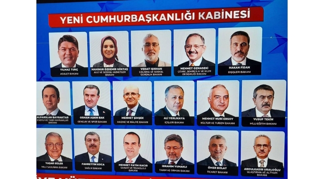 Türkiye'nin yeni bakanları belli oldu... Cumhurbaşkanı Erdoğan Yeni Kabine'yi açıkladı 