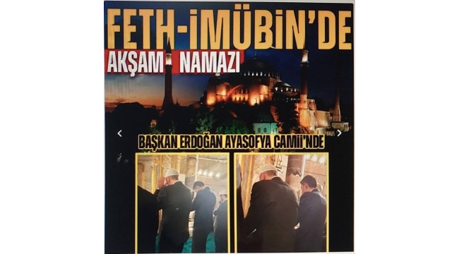 Başkan Erdoğan ve Murat Kurum akşam namazını Ayasofya Camii'nde eda etti | Vatandaşlar yoğun ilgi gösterdi
