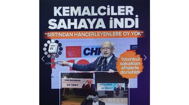 Kemalciler Ekrem'e kaybettirmek için saha çalışmalarına başladı! İstanbul'da Kılıçdaroğlu fotoğraflı 'Hançercilere oy yok' afişleri