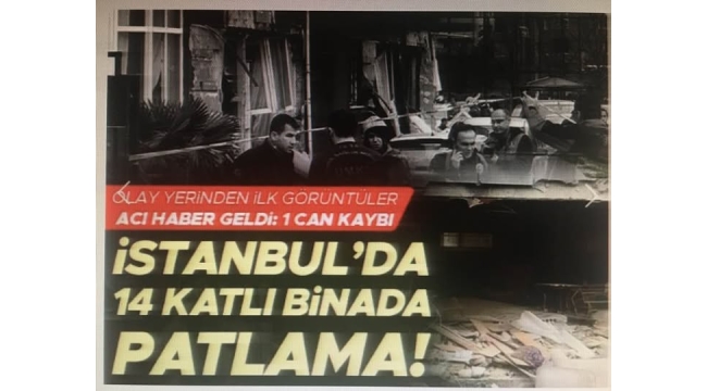 Beylikdüzü'nde 14 katlı binanın girişinde patlama! Enkaz altında kalan var