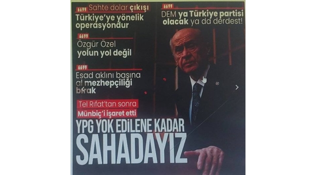 MHP Genel Başkanı Bahçeli: Esad uzatılan eli tutmamıştır 