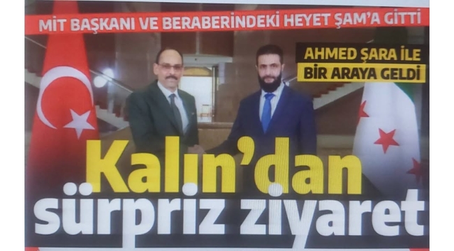 Son dakika... MİT Başkanı Kalın, Şam'da yeni yönetimin lideri Şara ile görüştü