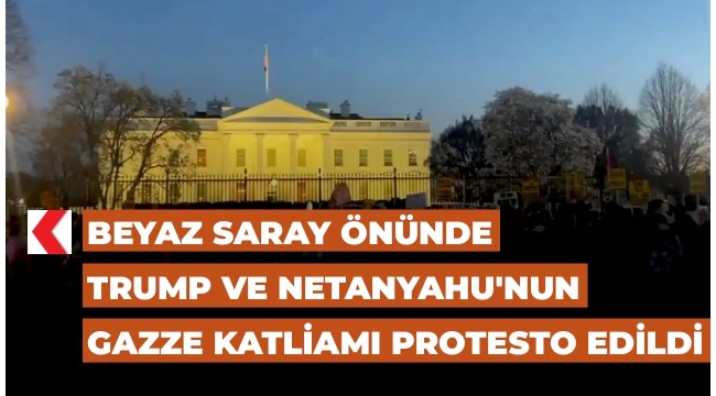 Gazze için Beyaz Saray'da ayaklanma: Trump'ın İsrail destekçiliği protesto edildi!